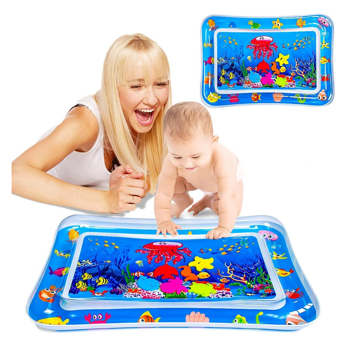Premium Inflatable Baby Water Play Mat for Tummy Time & Sensory Play