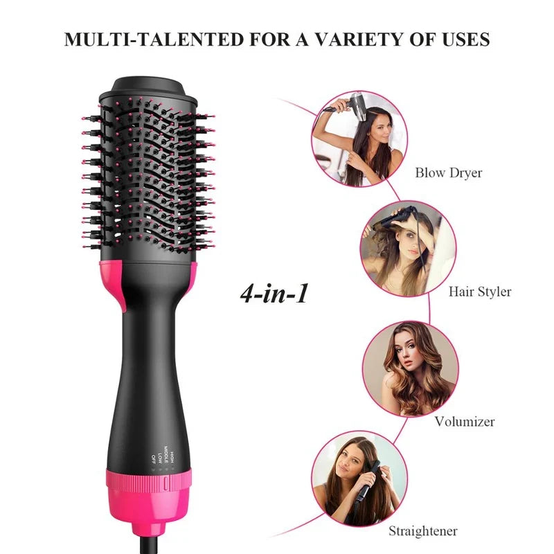 4-in-1 Hot Air Brush for Drying, Styling, Volumizing and Straightening