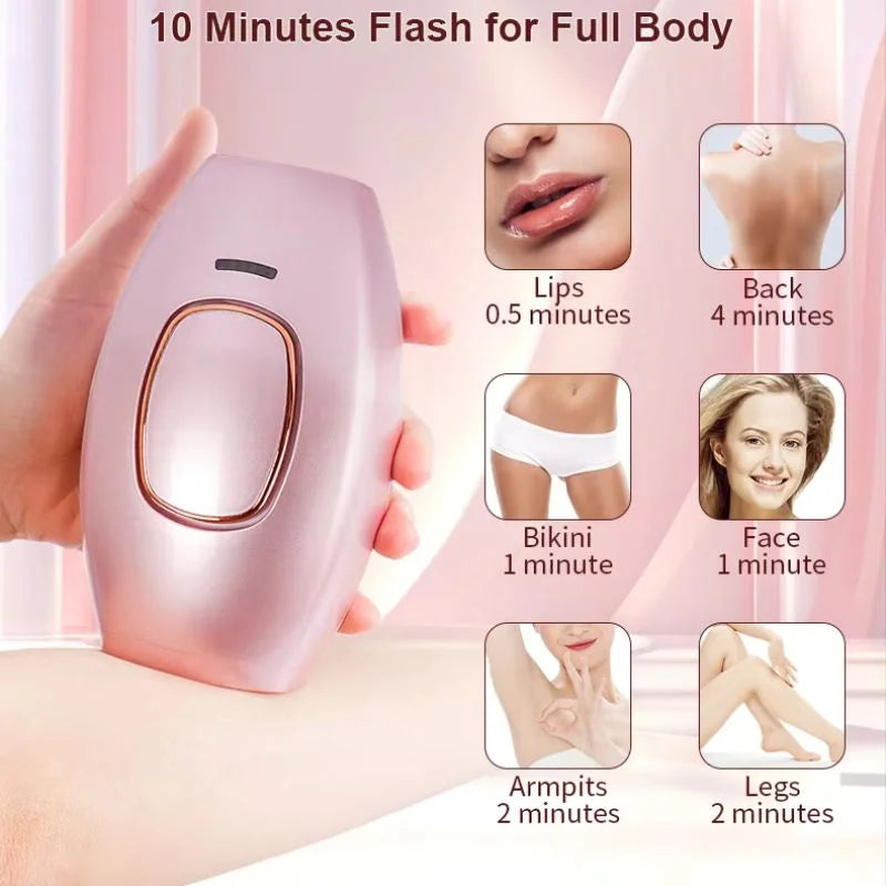 Mini IPL Hair Removal Device – Auto and Manual Flash Modes
