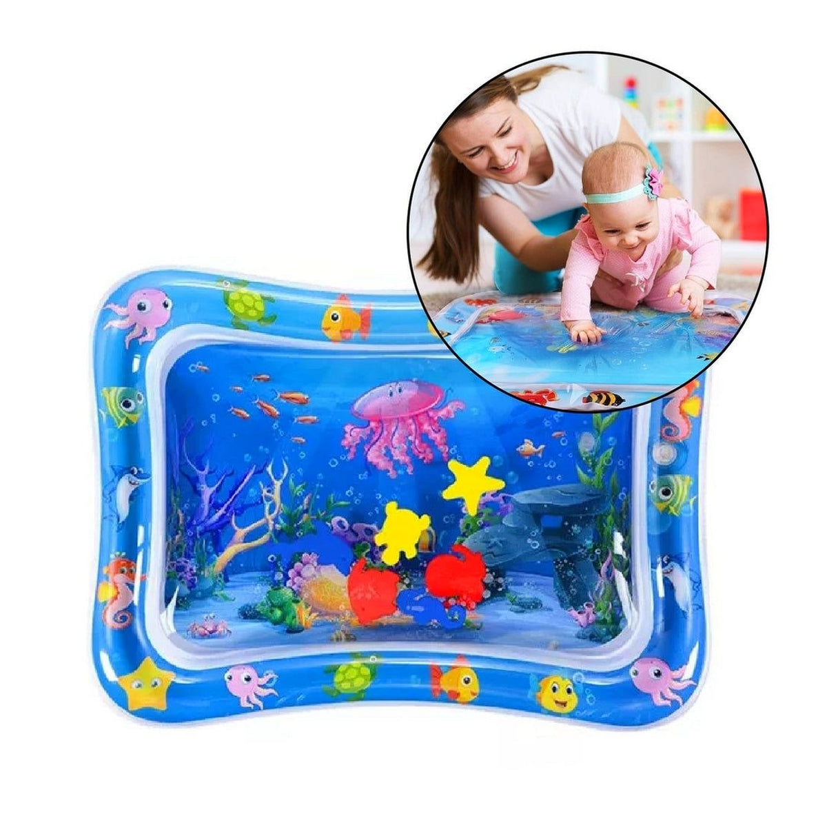 Premium Inflatable Baby Water Play Mat for Tummy Time & Sensory Play
