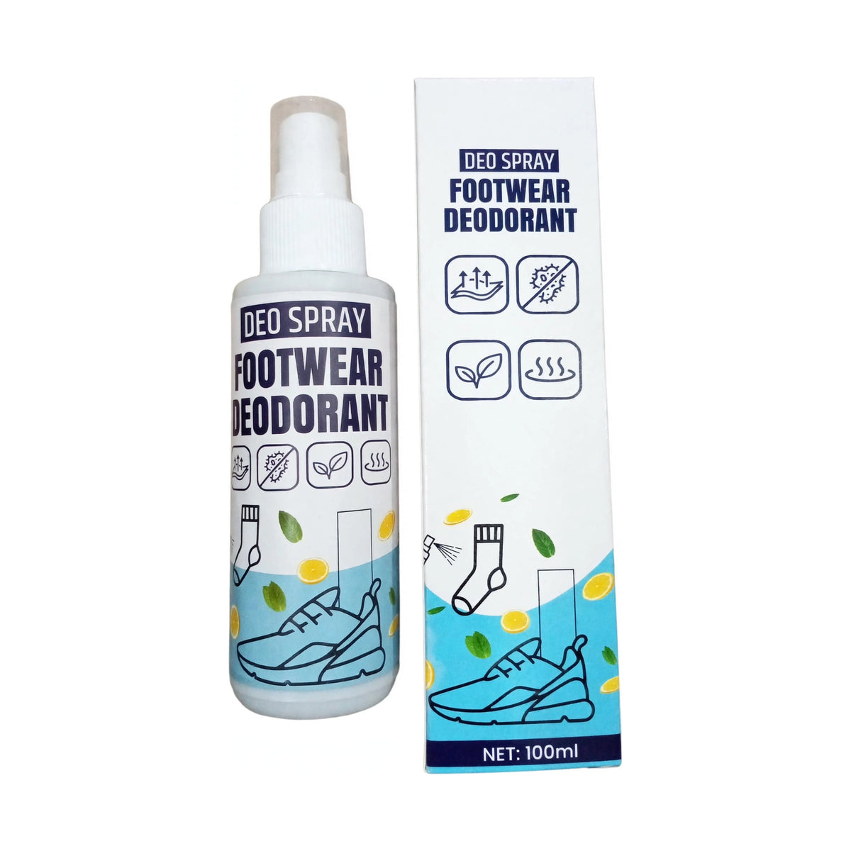 Premium Footwear Deodorant Spray - 100ml Shoe & Foot Odor Control Spray