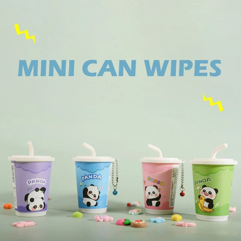 Portable Panda Makeup Remover Wipes with 40 Wipes